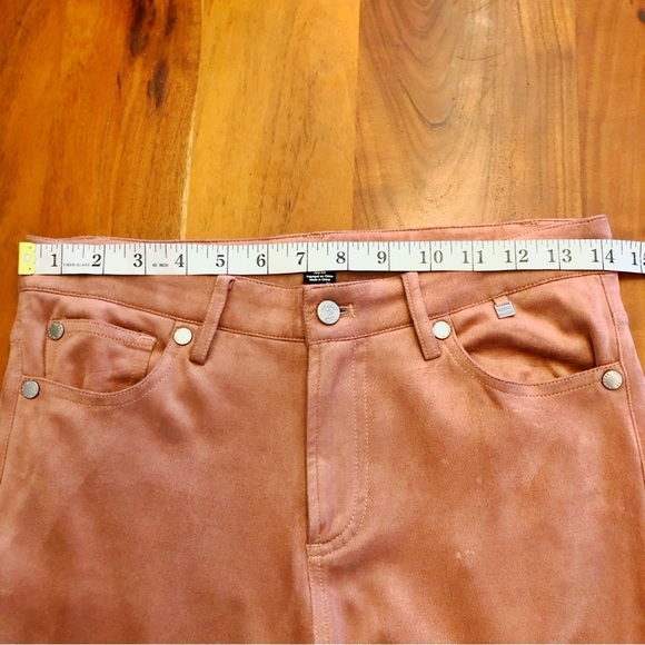 RUDSAK Dusty Rose Suede Texture Minimalist Skinny Pencil Trousers Pants. Medium. - Picture 7 of 13
